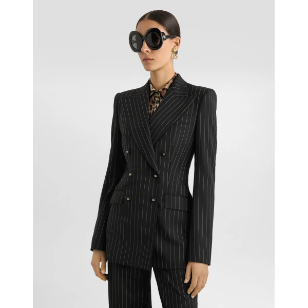 Dolce & Gabbana Double-breasted pinstripe wool jacket, view 4