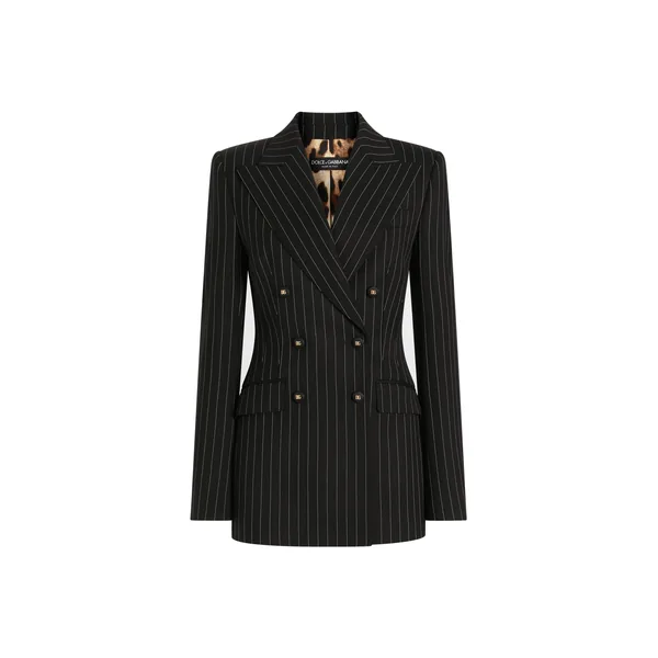 Dolce & Gabbana Double-breasted pinstripe wool jacket