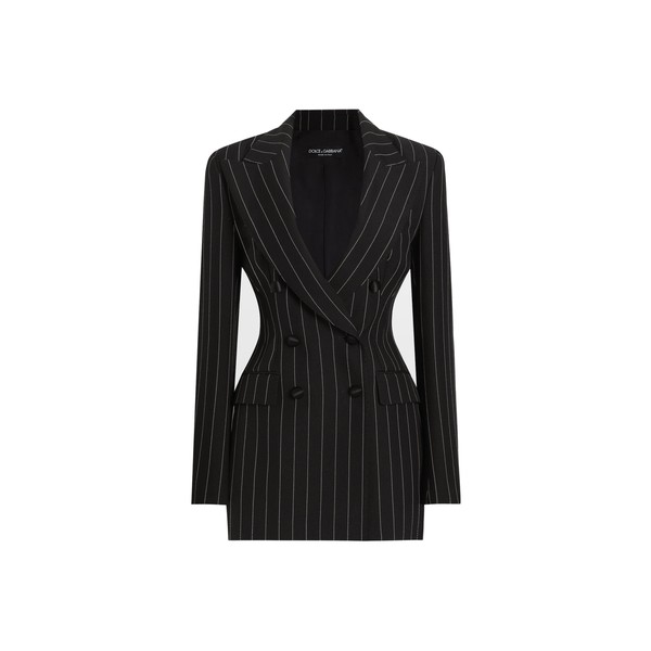 Dolce & Gabbana Double-breasted pinstripe wool jacket