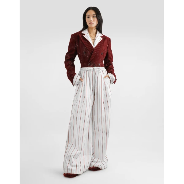 Dolce & Gabbana Double-breasted pinstriped taormina jacket, view 2
