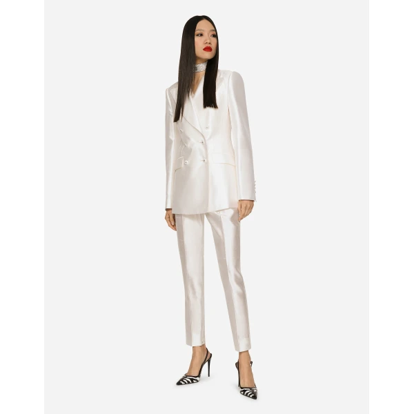 Dolce & Gabbana Double-breasted shantung Turlington blazer, view 3
