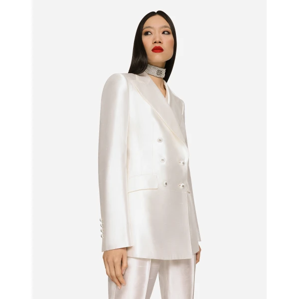 Dolce & Gabbana Double-breasted shantung Turlington blazer, view 5