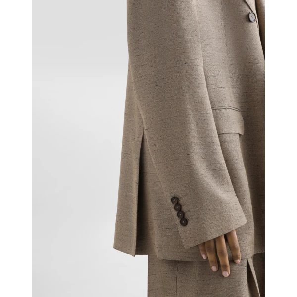 Dolce & Gabbana Double-breasted sicilia tweed-effect jacket, view 6