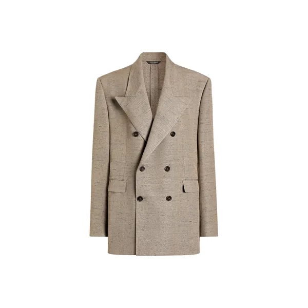 Dolce & Gabbana Double-breasted sicilia tweed-effect jacket