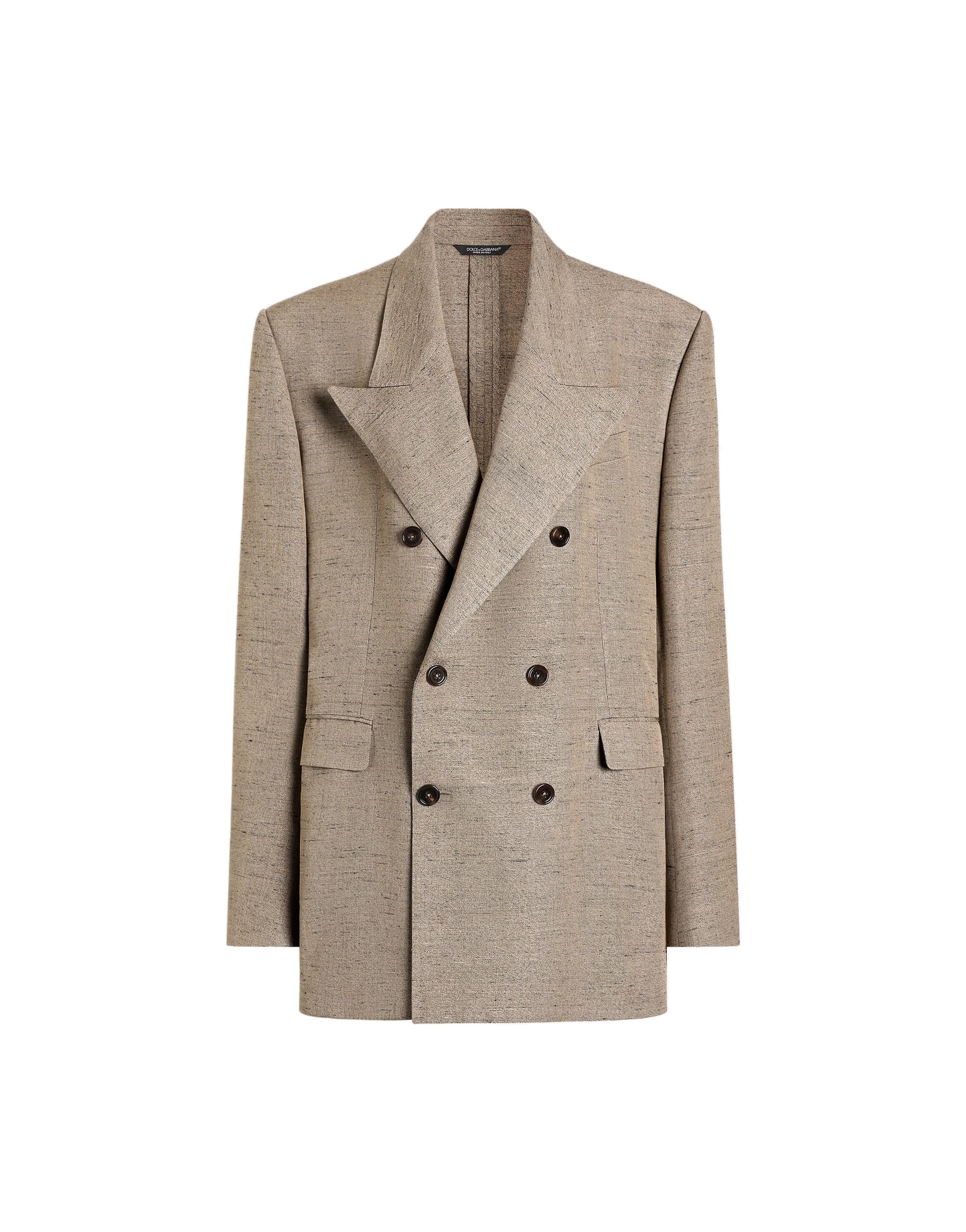 Dolce & Gabbana Double-breasted sicilia tweed-effect jacket