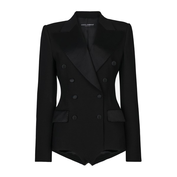 Dolce & Gabbana Double-breasted tuxedo jacket bodysuit