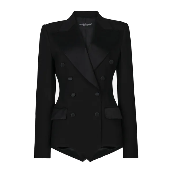 Dolce & Gabbana Double-breasted tuxedo jacket bodysuit