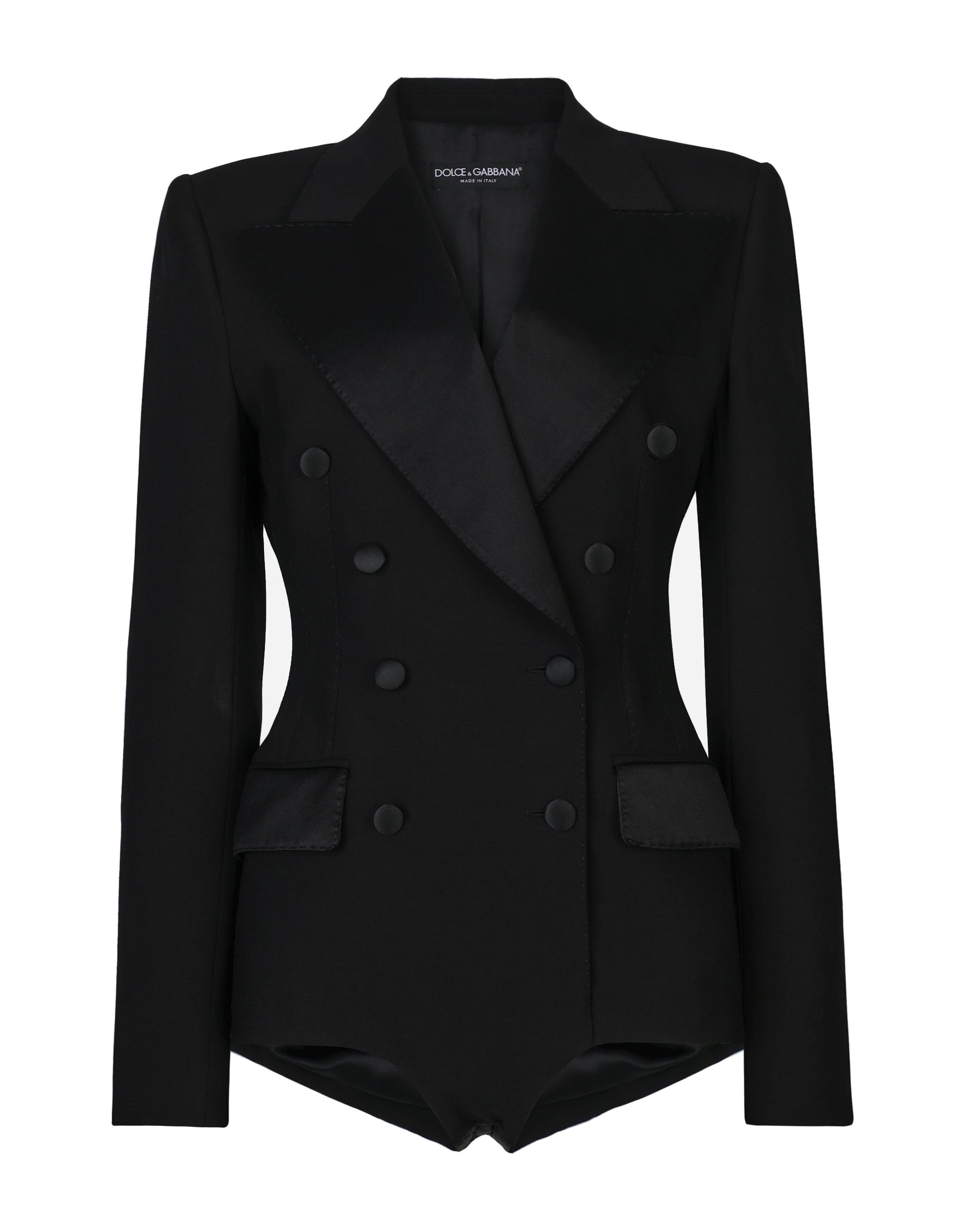 Dolce & Gabbana Double-breasted tuxedo jacket bodysuit