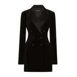 Dolce & Gabbana Double-breasted velvet Turlington jacket