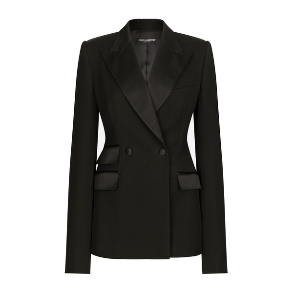 Dolce & Gabbana Double-breasted woolen jacket with side vents