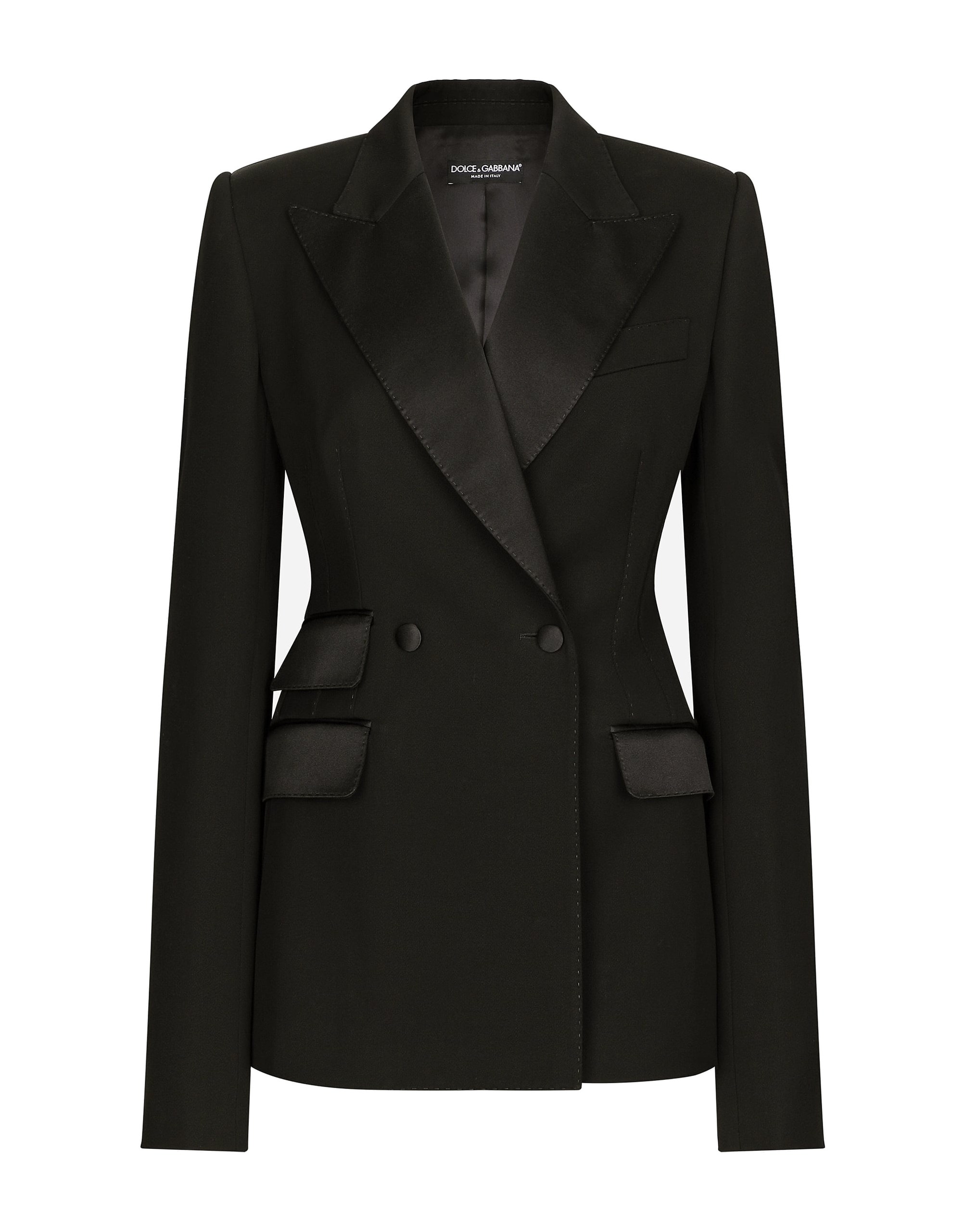 Dolce & Gabbana Double-breasted woolen jacket with side vents