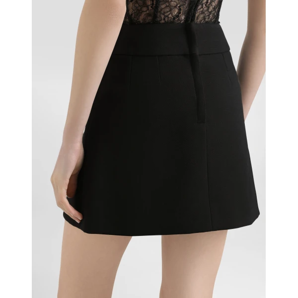 Dolce & Gabbana Double crêpe basque skirt, view 5