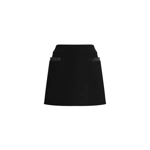 Dolce & Gabbana Double crêpe basque skirt