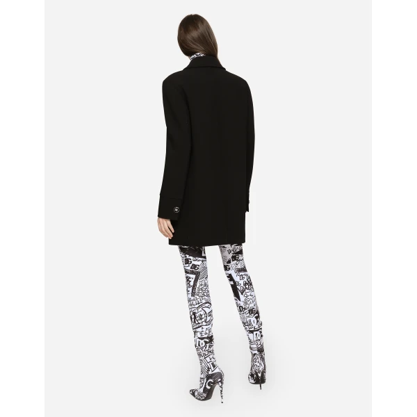 Dolce & Gabbana Double crepe peacoat with galalith buttons Coat, view 4