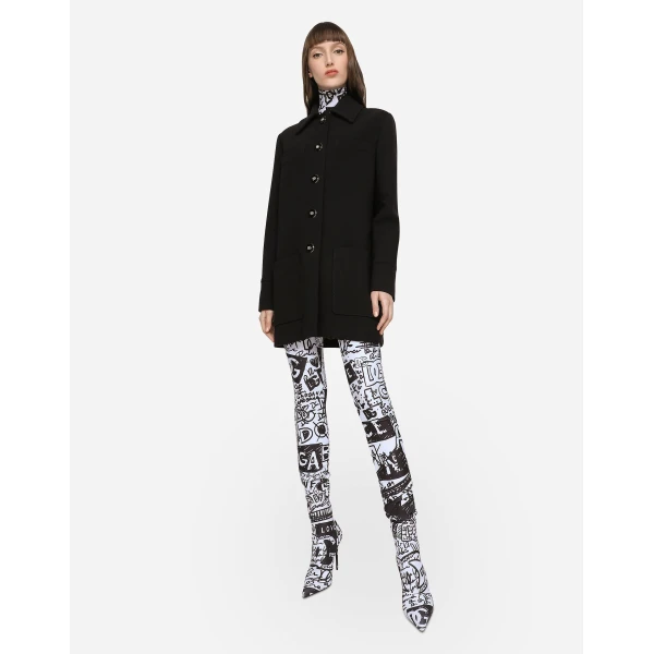 Dolce & Gabbana Double crepe peacoat with galalith buttons Coat, view 5