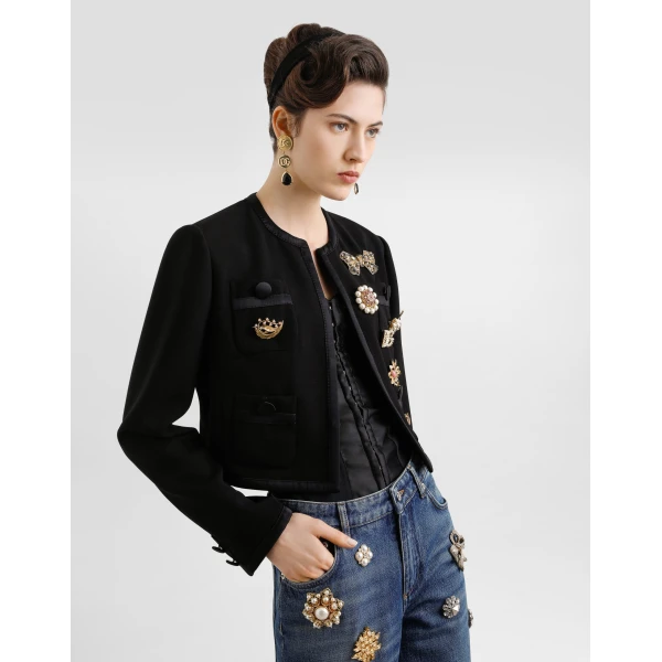 Dolce & Gabbana Double crêpe wool jacket, view 2