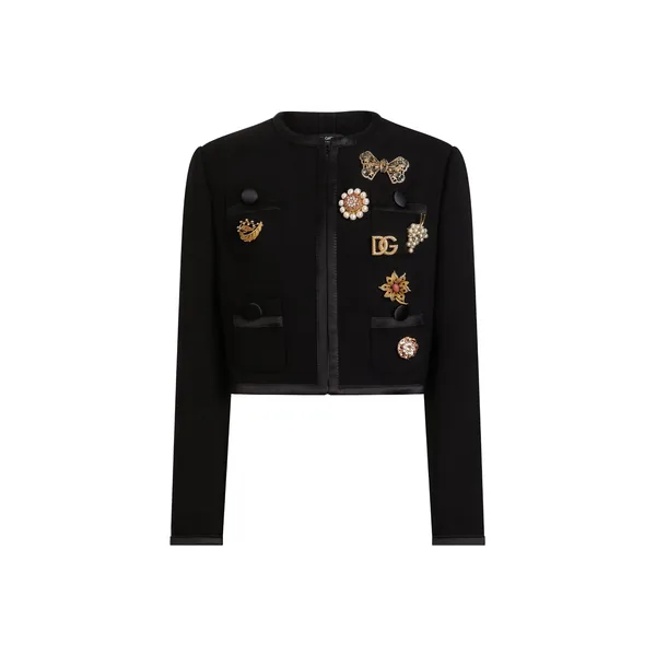 Double crêpe wool jacket