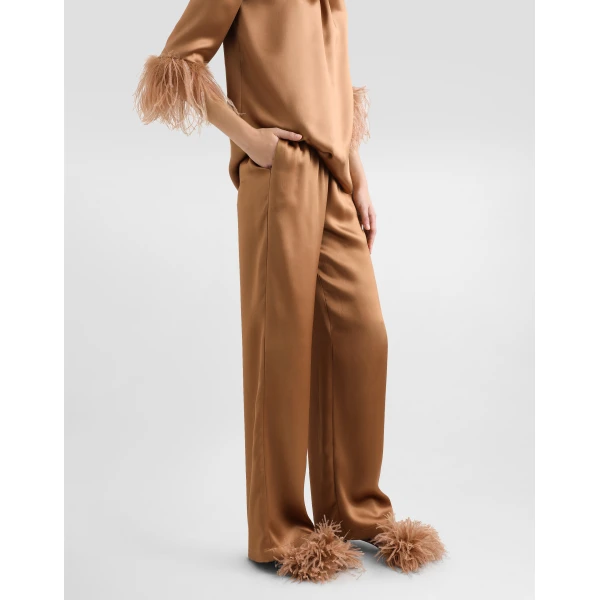 Dolce & Gabbana Double silk satin pajama pants, view 4