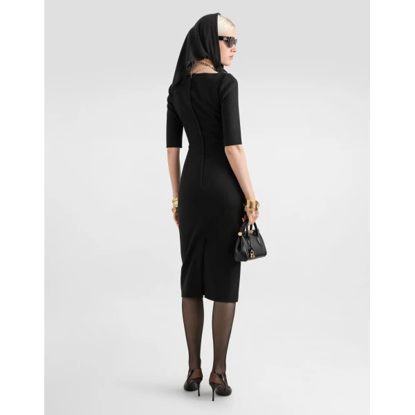 Dolce & Gabbana Double wool crêpe dress, view 3