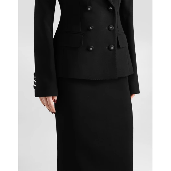 Dolce & Gabbana Double wool crêpe skirt, view 4