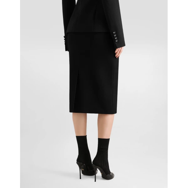 Dolce & Gabbana Double wool crêpe skirt, view 5