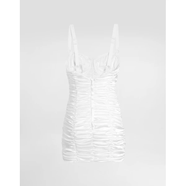 Dolce & Gabbana Draped satin mini dress, view 5