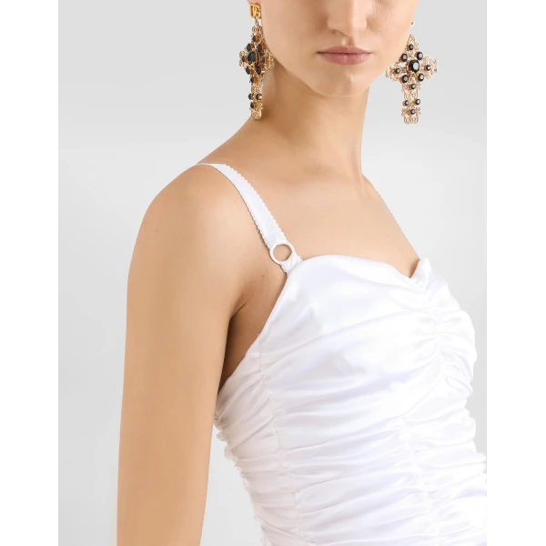 Dolce & Gabbana Draped satin mini dress, view 6
