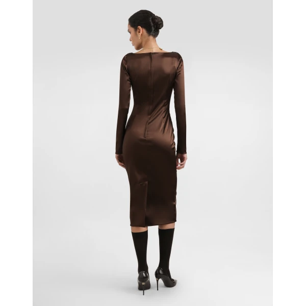 Dolce & Gabbana Dress in stretch satin, view 3