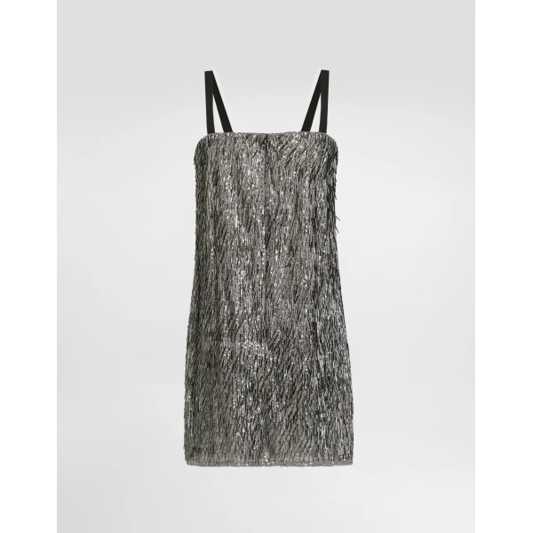 Dolce & Gabbana Dress with embroidered sequins, view 2