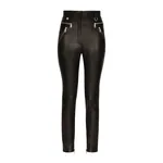 Dolce & Gabbana Faux leather jeans with zipper