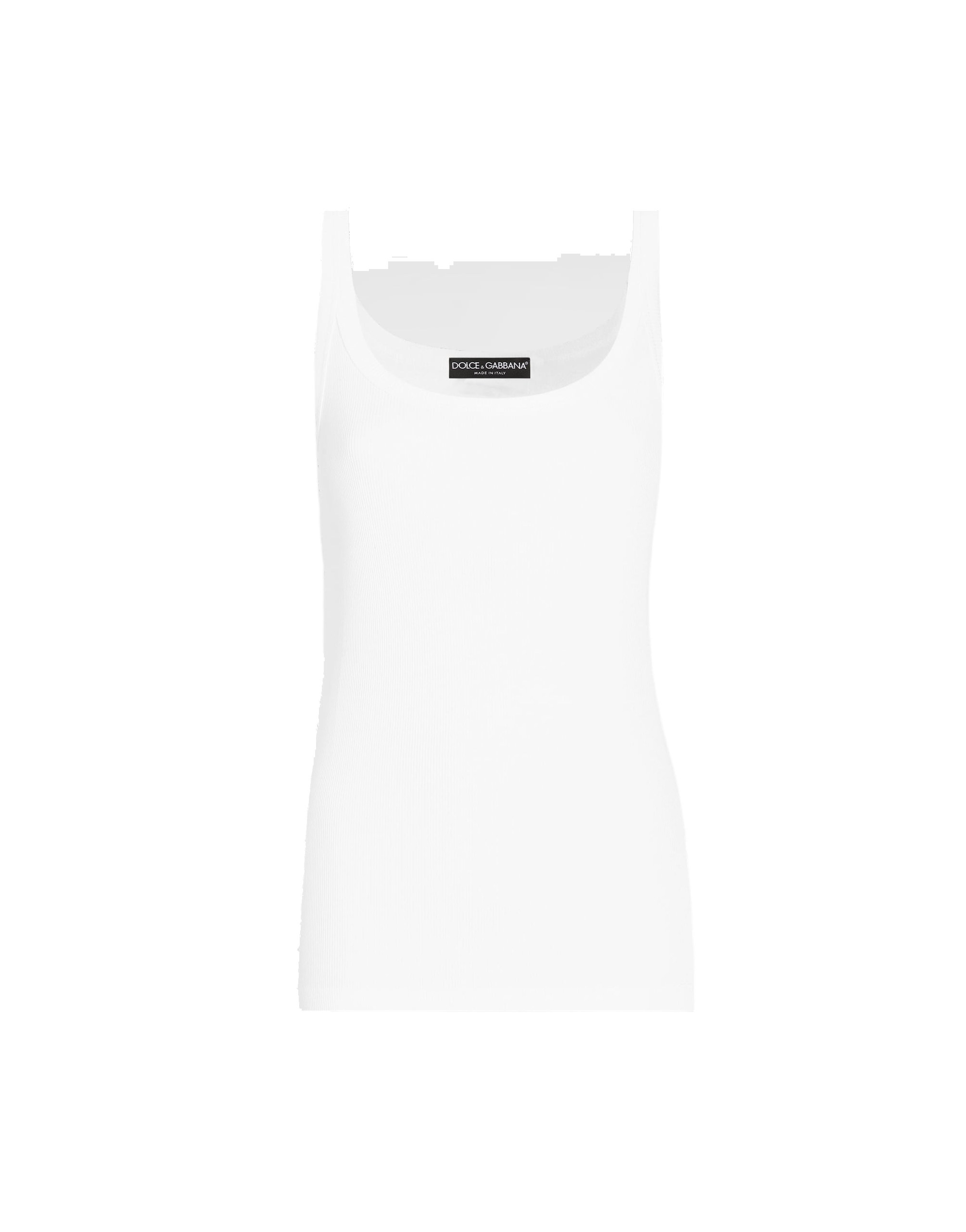 Dolce & Gabbana Fine-rib cotton singlet