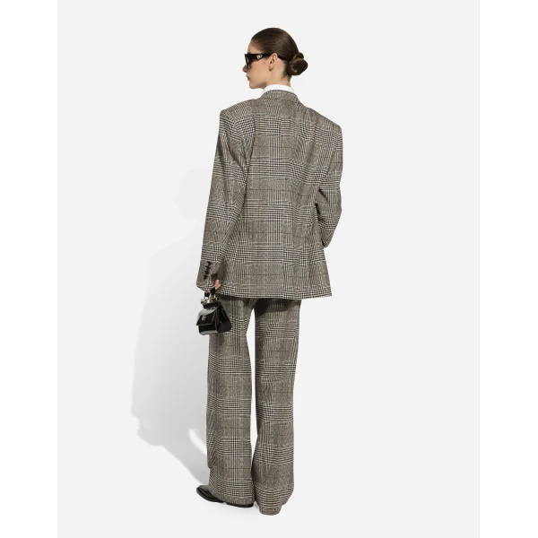Dolce & Gabbana Flared glen plaid pants, view 3