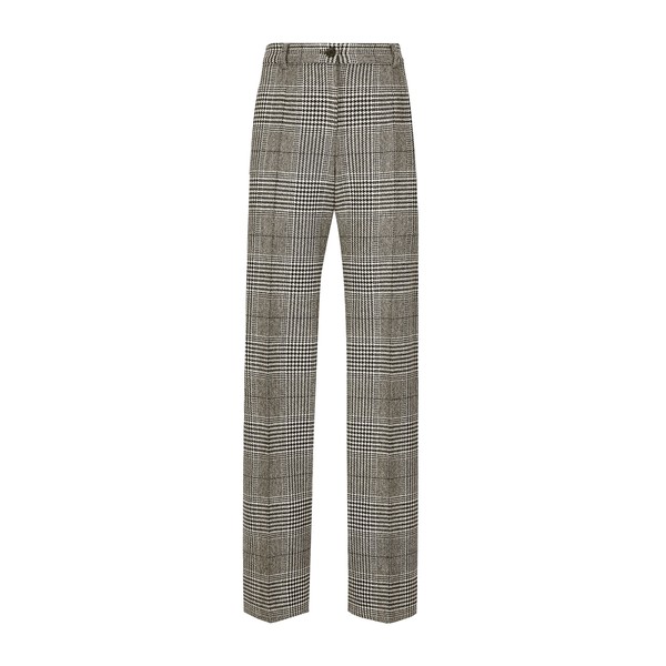 Dolce & Gabbana Flared glen plaid pants