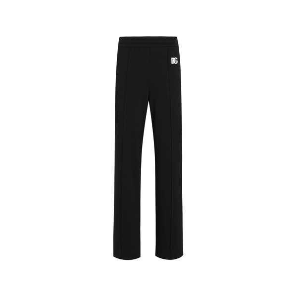 Dolce & Gabbana Flared jersey jogging pants with DG logo embroidery