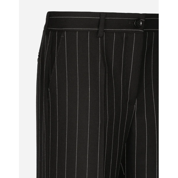 Dolce & Gabbana Flared pinstripe woolen pants, view 3