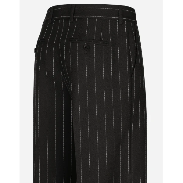 Dolce & Gabbana Flared pinstripe woolen pants, view 4