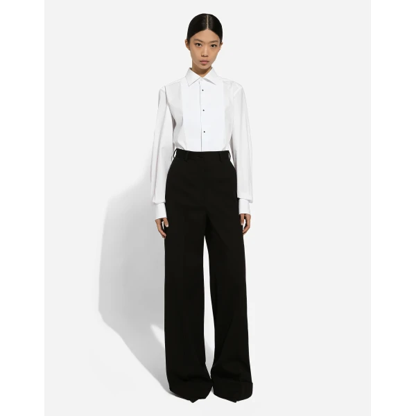 Dolce & Gabbana Flared wool gabardine pants, view 3