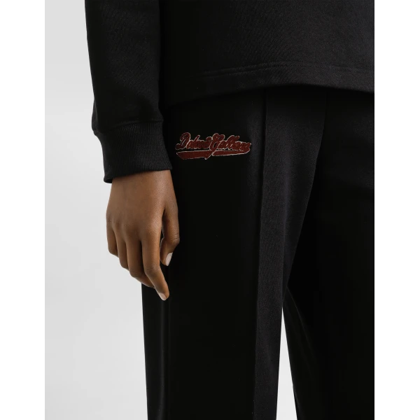 Dolce & Gabbana Fleece jogging pants with patch, view 4
