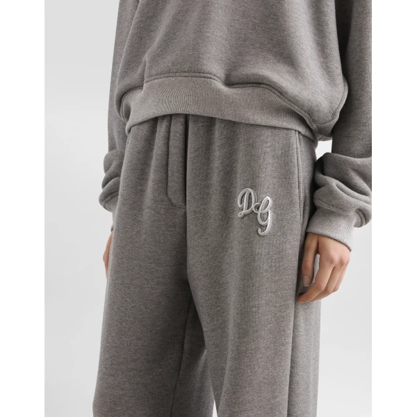 Dolce & Gabbana Fleece trousers with patch embroidery, view 4