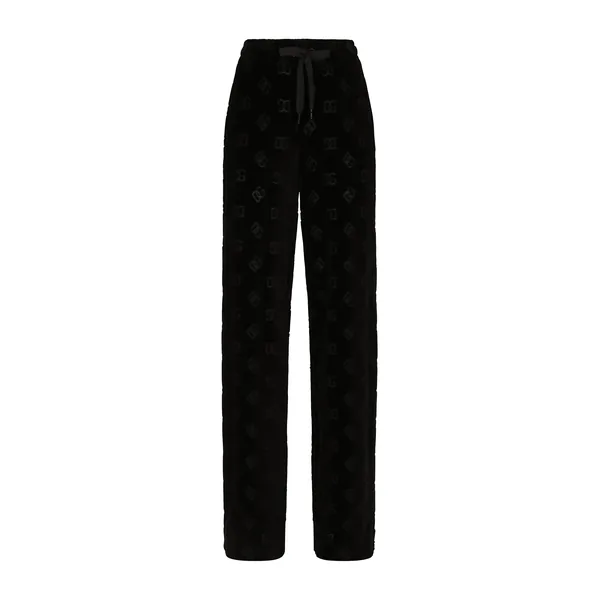 Dolce & Gabbana Flocked jersey pants with all-over DG logo