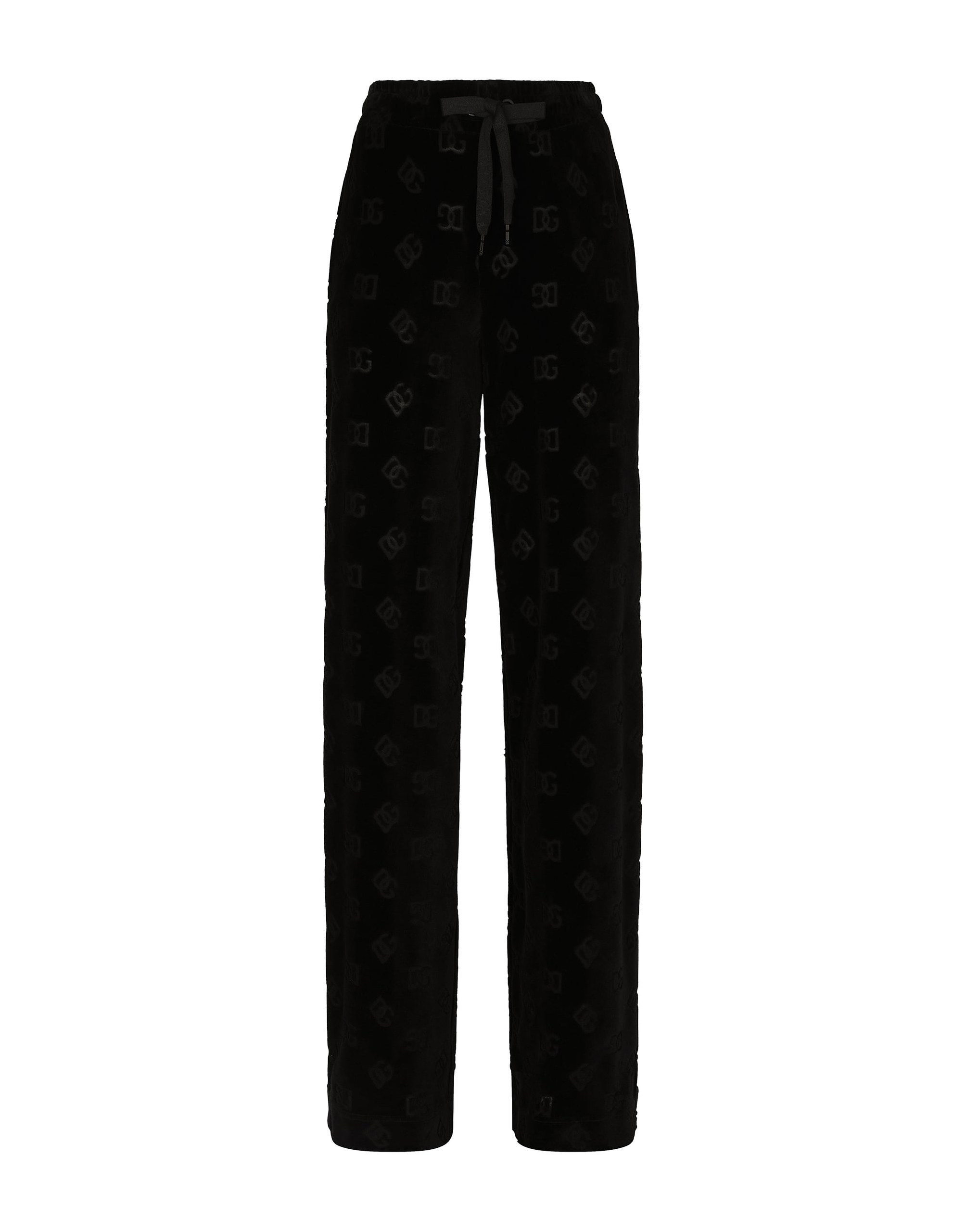 Dolce & Gabbana Flocked jersey pants with all-over DG logo