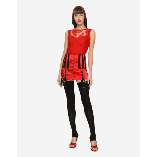 Dolce & Gabbana Floral Chantilly lace top, view 2