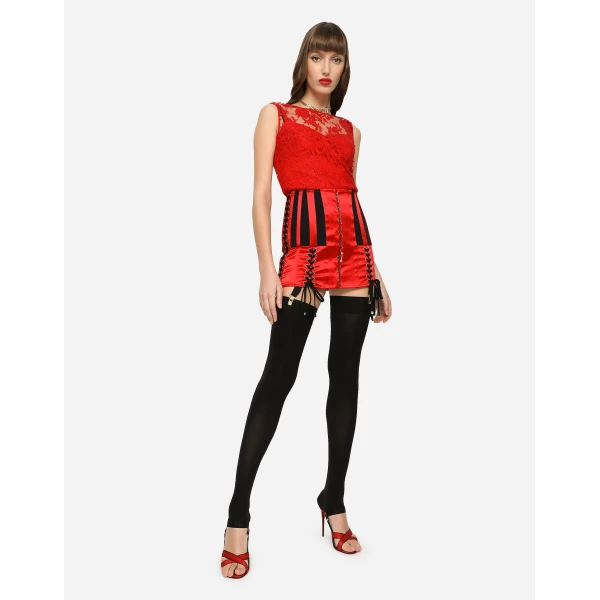 Dolce & Gabbana Floral Chantilly lace top, view 5