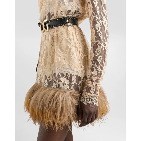 Dolce & Gabbana Floral chantilly lace dress, view 4