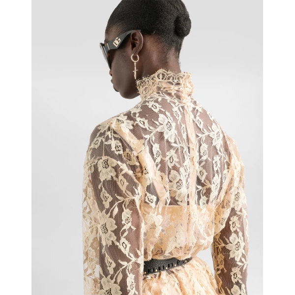 Dolce & Gabbana Floral chantilly lace dress, view 5