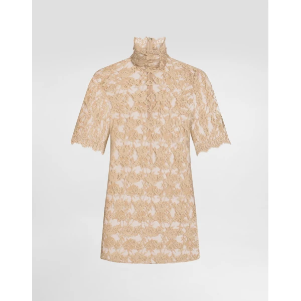 Dolce & Gabbana Floral chantilly lace top