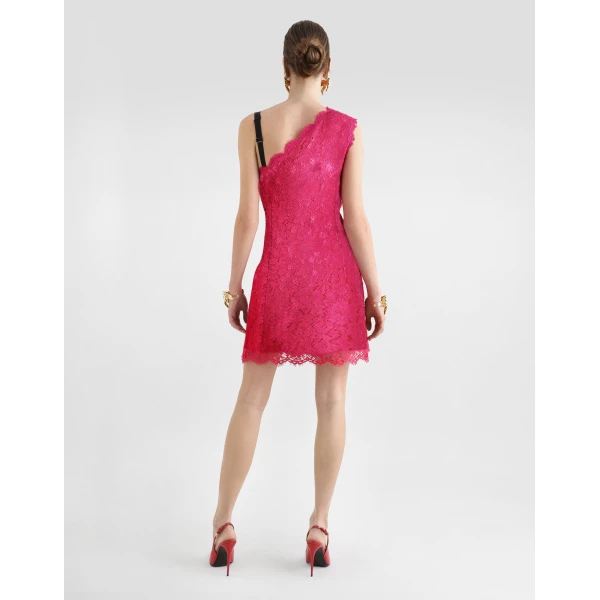 Dolce & Gabbana Floral cordonetto lace minidress with slit Dress, view 3