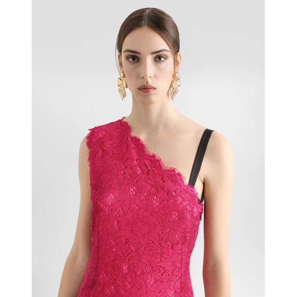 Dolce & Gabbana Floral cordonetto lace minidress with slit Dress, view 4