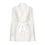 Dolce & Gabbana Floral cordonetto lace pajama shirt