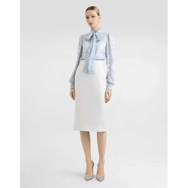 Dolce & Gabbana Floral fil coupé jacquard chiffon shirt, view 2